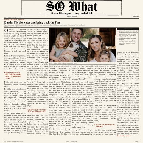 Front page of SO What Issue 1, Fall 2026